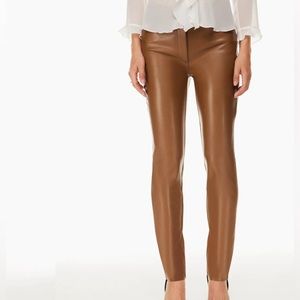 Faux leather Aritzia Wilfred skinny straight pants